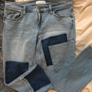 LOFT patchwork jeans
